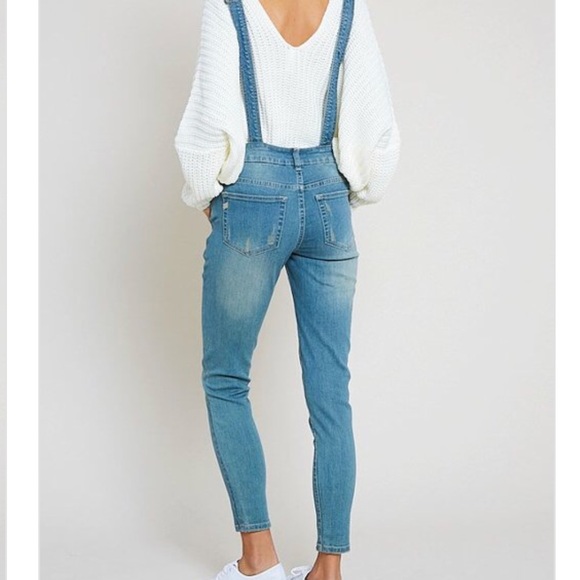 Wishlist Jean Skinny Leg Overall DARK BLUE DENIM - Picture 3 of 8